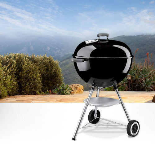 Holzkohle-Gartengrill - ONE-TOUCH® SILVER 22.5" - Weber USA - auf Rollen / Stahl