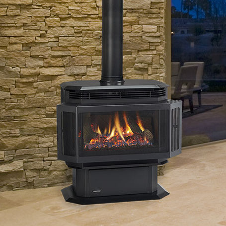Gaskaminofen - HUDSON BAY - QUADRA-FIRE - 10 kW...20 kW / modern / Metall
