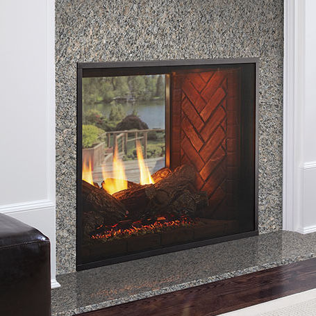 Gaskamin - FORTRESS SEE-THROUGH - QUADRA-FIRE - traditionell