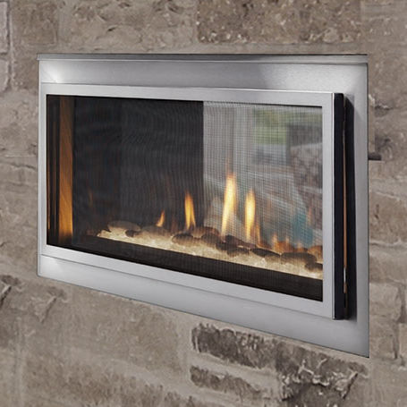 Gaskamin - MEZZANINE SEE-THROUGH - QUADRA-FIRE - Einbau / doppelseitig / für Außenbereich