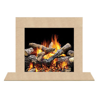 Moderne Kaminverkleidung - BEIGE - QUADRA-FIRE - Stein