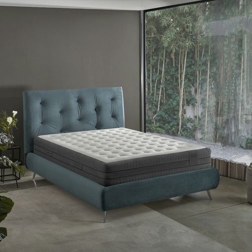 Doppelbett-Matratze - KRISTAL - DORELAN - Memory / weiß / Baumwolle