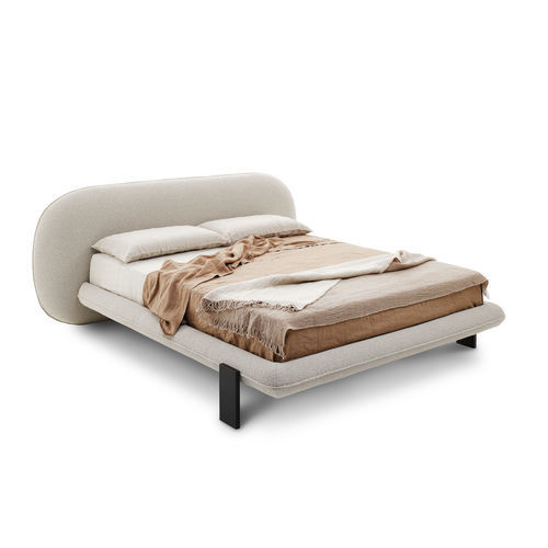 Doppelbett - WABI - saba - modern / Polster / gepolstertes Kopfteil