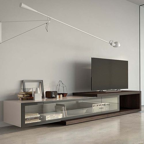 Modernes Fernsehmöbel - PEOPLE - PIANCA - lackiertes Holz