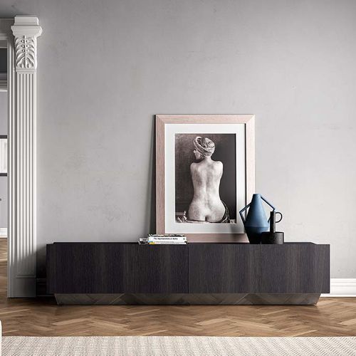 Modernes Sideboard - TOSCA  - PIANCA - Ebenholz / Rosenholz / grau