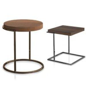 Moderner Beistelltisch - SERVOGIRO SERVOQUADRO - PIANCA - lackiertes Holz / lackiertes Metall / aus verchromtem Metall
