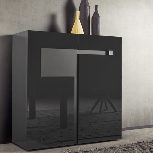 Hohes Sideboard - LOGOS - PIANCA - modern / lackiertes Holz / braun