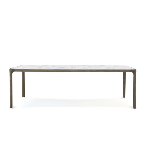 Moderner Tisch - INARI - PIANCA - Esche / lackiertes Glas / Marmor