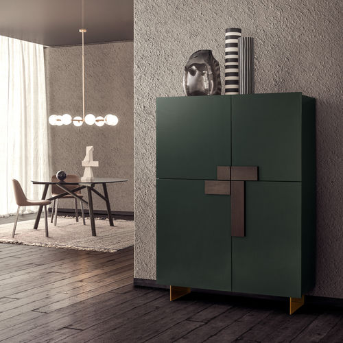 Hohes Sideboard - GINEVRA - PIANCA - modern / lackiertes Holz / modular