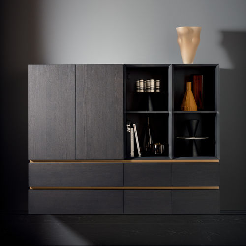 Wandmontiertes Sideboard - PEOPLE  - PIANCA - modern / Holz / grau