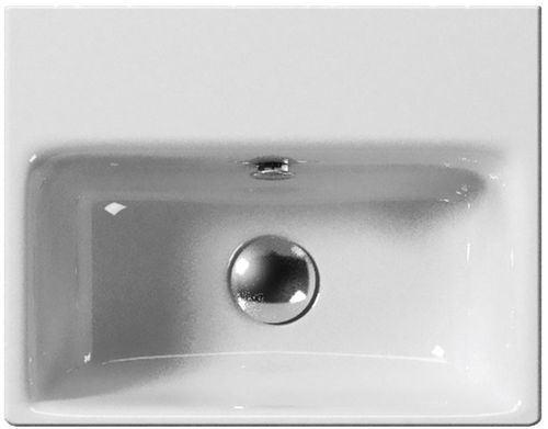 Wand-Waschbecken - SAND: 9084111 - GSI - Keramik / rechteckig / modern