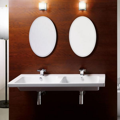 Wand-Waschbecken - NORM: 8625111 - GSI - Keramik / mit verstellbarem Spiegel / doppelt