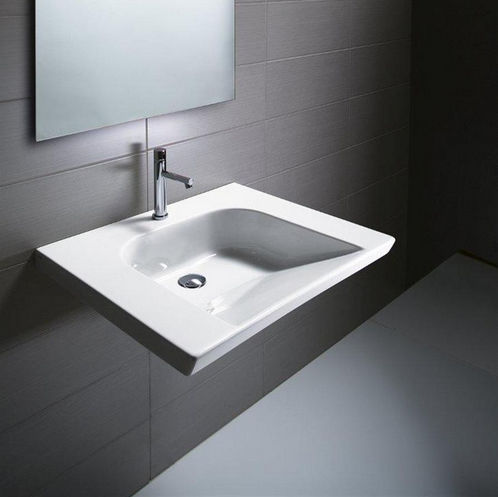 Wand-Waschbecken - COMMUNITY: 7631011 - GSI - Keramik / mit verstellbarem Spiegel / rechteckig