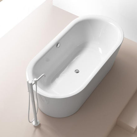 Ovale Badewanne - SAND: VASAND90  - GSI - freistehend / Acryl / weiß