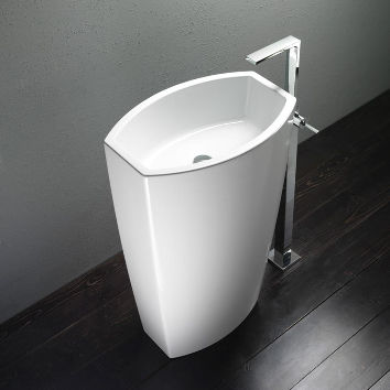 Bodenstehendes Waschbecken - NORM: 75590PF11 - GSI - Keramik / modern