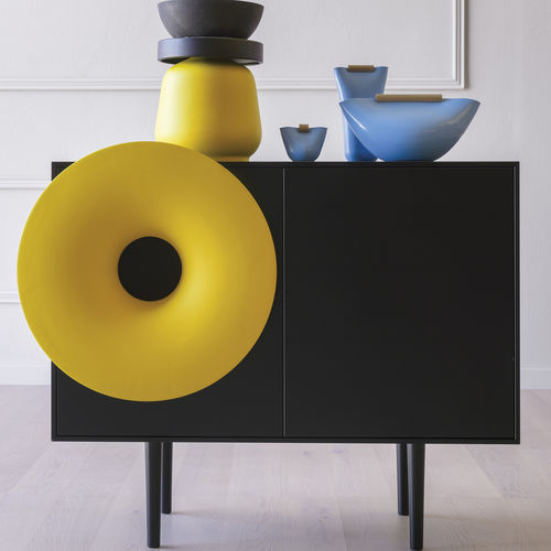 Modernes Sideboard - Caruso - miniforms - lackiertes Holz / Eiche / Nussbaum