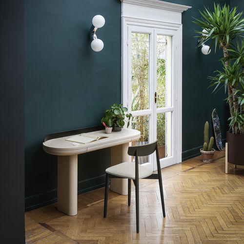 Bodenstehender Schreibtisch - Jumbo - miniforms - modern / lackiertes Holz / Esche