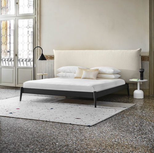 Doppelbett - Shiko Wonder - miniforms - modern / gepolstertes Kopfteil / Stoff