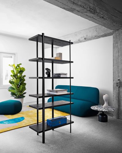 Trennwand-Regal - Milonga - miniforms - modern / Eiche / Nussbaum