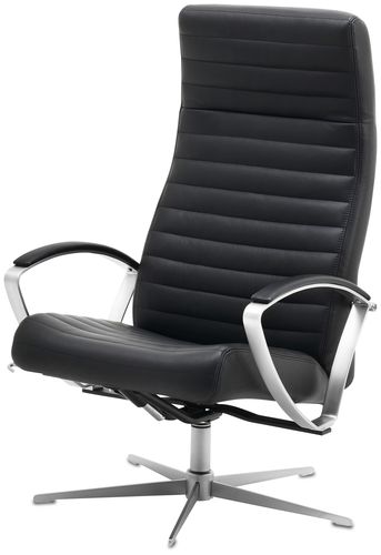 Moderner Sessel - WING  - BoConcept - Leder / Stoff / schrägstellbar