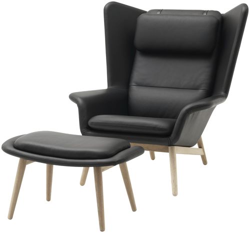 Moderner Sessel - HAMILTON - BoConcept - Leder / Stoff / Edelstahl