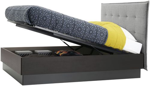 Doppelbett - LUGANO - BoConcept - modern / gepolstertes Kopfteil / Bettkasten
