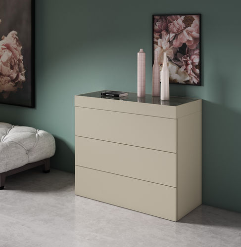 Moderne Kommode - TOP - MUEBLES MESEGUE, S.A. - lackiertes Holz / maßgefertigt / 4 Schubladen