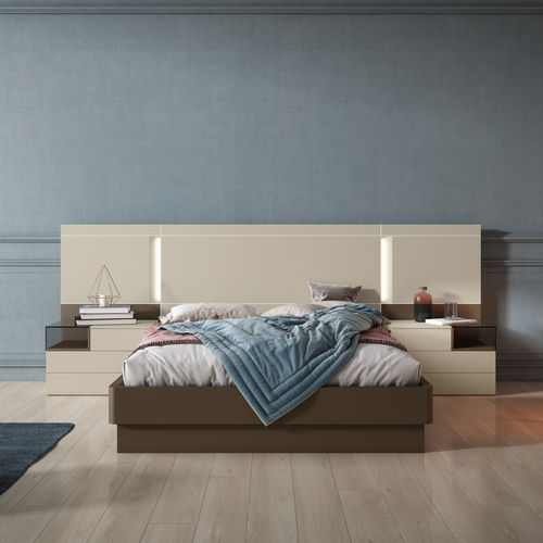 Kopfteil für Doppelbetten - MINO: comp.111 - MUEBLES MESEGUE, S.A. - modern / lackiertes Holz / nach Maß