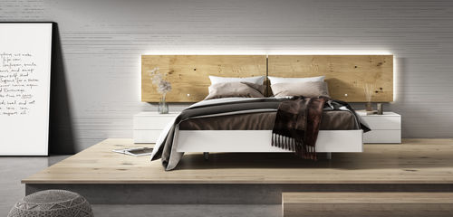 Kopfteil für Doppelbetten - LUCA: comp.118b - MUEBLES MESEGUE, S.A. - modern / Holzfurnier / lackiertes MDF