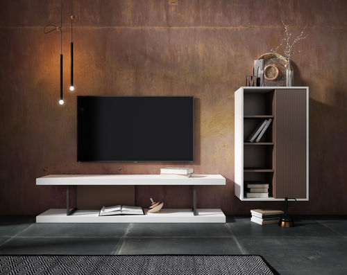 Moderne Wohnwand - DOBLE - MUEBLES MESEGUE, S.A. - Holz / maßgefertigt / Contract