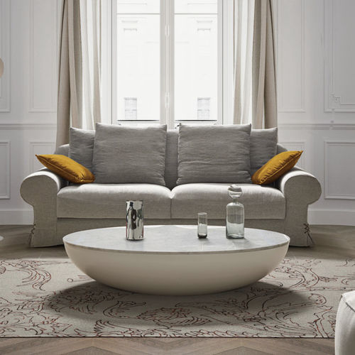 Moderner Couchtisch - LUNA - FRAJUMAR- BELTA - Eiche / Marmor / Gestell aus MDF
