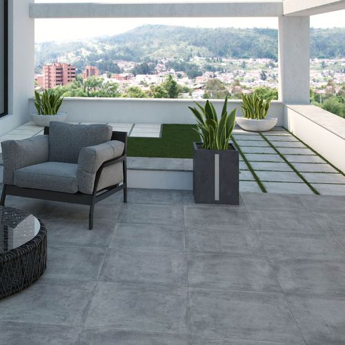 Feinsteinzeugfliesen - EXTERIOR  - SALONI CERAMICA - poliert / für Außenbereich / bodenstehend