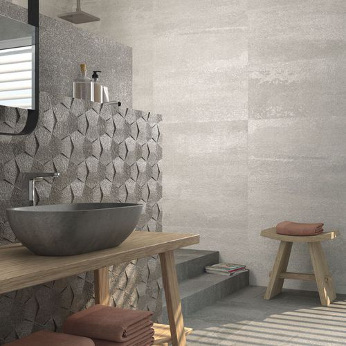Feinsteinzeugfliesen - MOON  - SALONI CERAMICA - poliert / Relief / 3D