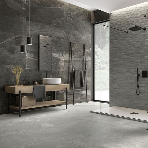 Feinsteinzeugfliesen - ARDESIA - SALONI CERAMICA - in Naturoptik / glatt / für den Innenraum