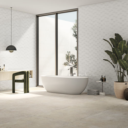 Feinsteinzeugfliesen - SNOW  - SALONI CERAMICA - matt / Relief / für den Innenraum
