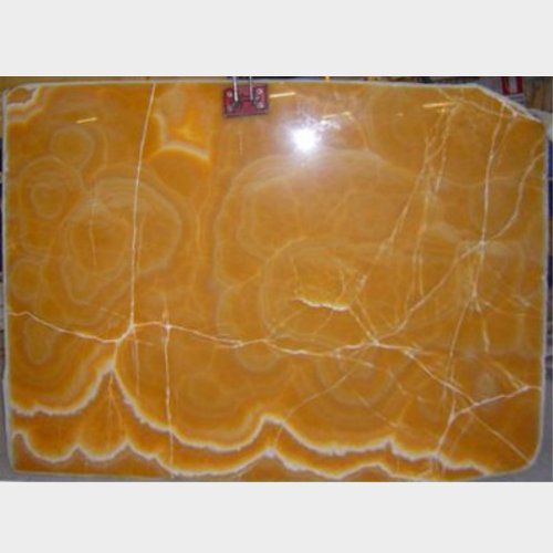 Onyx-Steinplatte - ALABASTRO - Campolonghi Italia SpA - wandmontiert / poliert / orange
