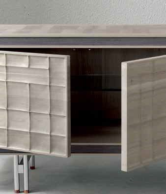 Modernes Sideboard - A-613  - Dale Italia - Holz / braun / beige