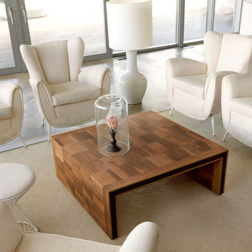 Moderner Couchtisch - H-119 - Dale Italia - Holz / quadratisch / für Privatgebrauch