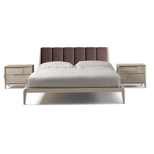 Doppelbett - P-611 - Dale Italia - modern / gepolstertes Kopfteil / Stoff
