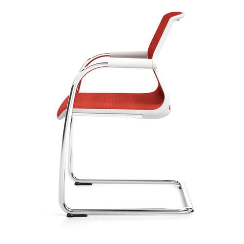 Moderner Besucherstuhl - UNIX  - vitra USA - für den Innenraum / Stoff / Stahl