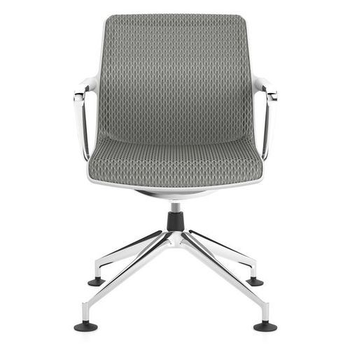 Moderner Besucherstuhl - UNIX  - vitra USA - für den Innenraum / Stoff / poliertes Aluminium