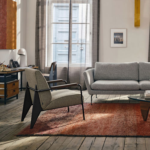 Moderner Sessel - DE SALON  - vitra USA - Stoff / Leder / Massivholz