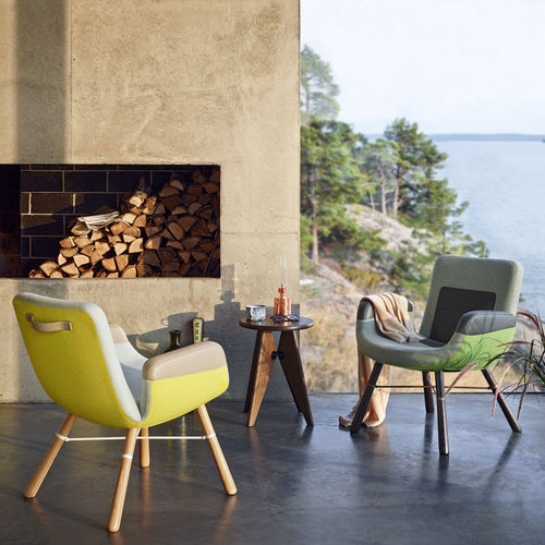 Moderner Stuhl - EAST RIVER  - vitra USA - für den Innenraum / Stoff / Leder