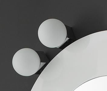 Moderne Wandleuchte - MOON - IKEBE DISEÑOS, S.L.L. - aus verchromtem Metall / rund / für Bad