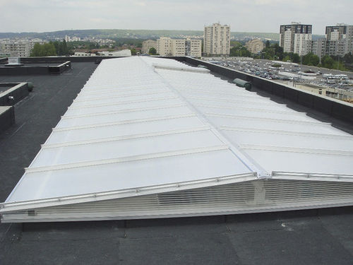 Polycarbonat-Platte für Dach - Politram Concept 16 et 32 mm - PSD-Plastiques - mit Aluminium-Rahmen