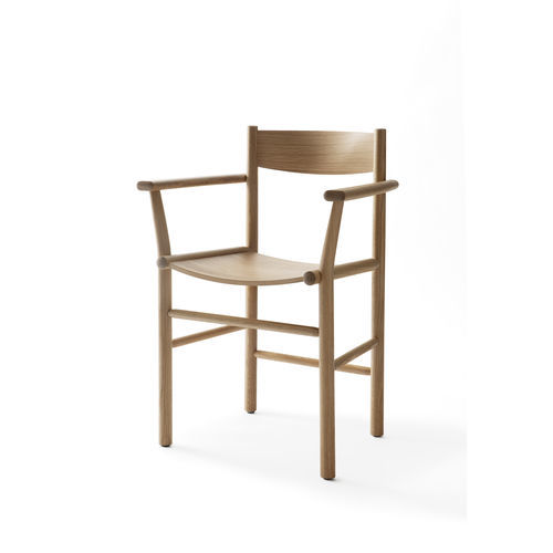 Moderner Esszimmerstuhl - AKADEMIA ARMREST CHAIR - Nikari - für den Innenraum / Eiche / Esche