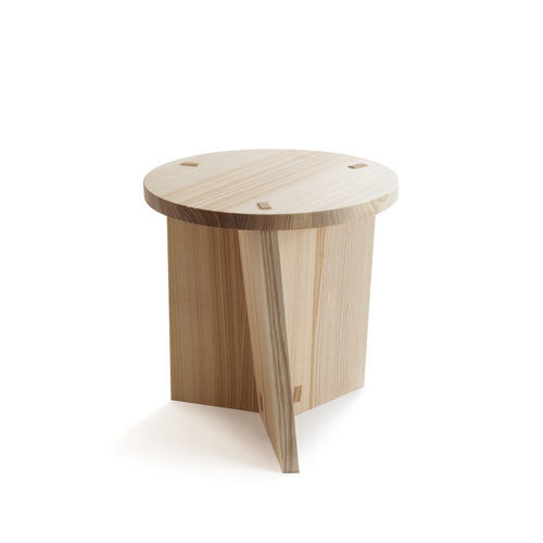 Moderner Hocker - ARTE MARFA "TWIST" - Nikari - Esche / schwarz
