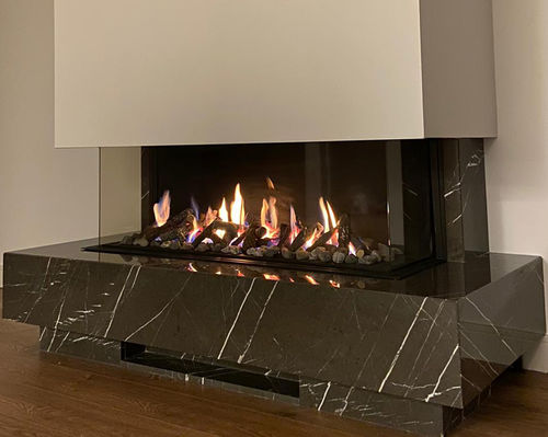 Erdgaskamin - MF 200 - Mira Heating Co. Ltd. - Einbau / für Wandmontage / mit 3 Sichtseiten