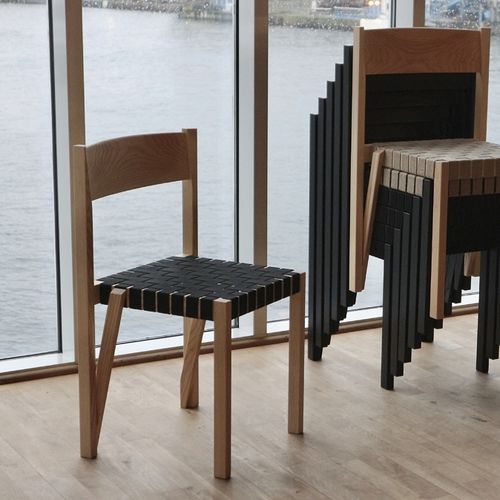 Stuhl / skandinavisches Design - WINWOOD  - David design - für den Innenraum / Stoff / Leder