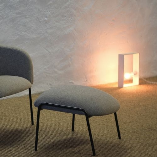 Modernes Sitzkissen - PORTIA - David design - Stoff / Leder / Holz